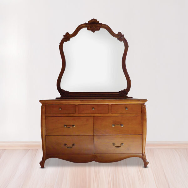 Solid Teakwood Dressing Table with Storage