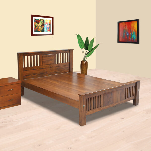 Solid Teakwood Qween Size Bed Cot for Bedroom