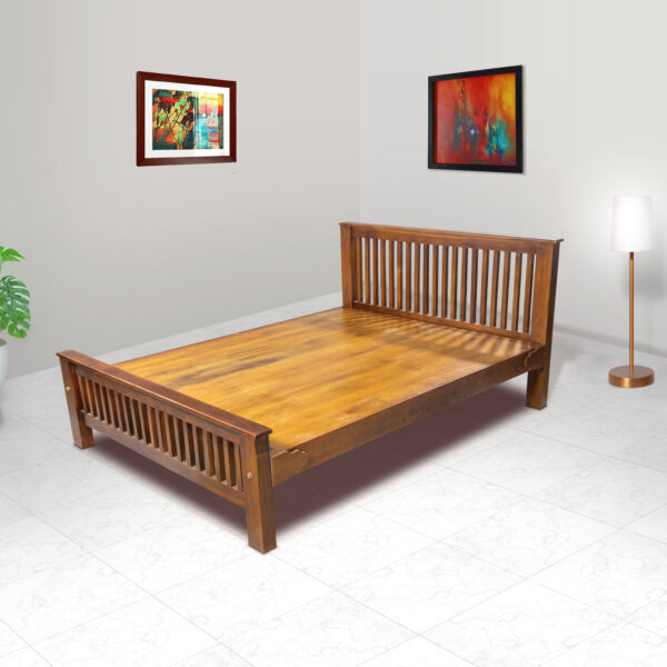 Solid Teakwood Qween Size Bed Cot for Bedroom