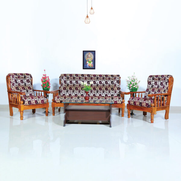 3+1+1 Solid Wood Sofa Set 20