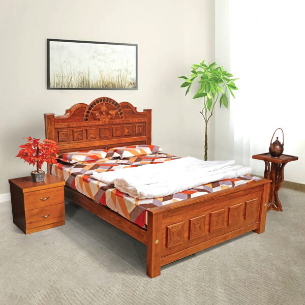 Solid Teakwood Qween Size Bed Cot for Bedroom