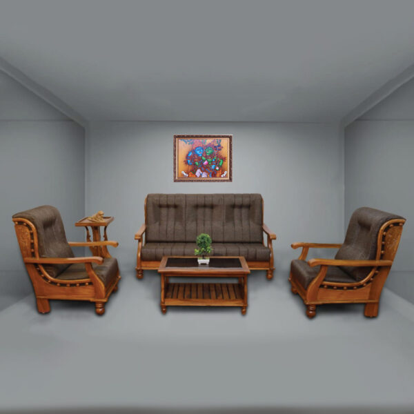 3+1+1 Solid Wood Sofa Set 21