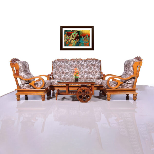 3+1+1 Solid Wood Sofa Set 26