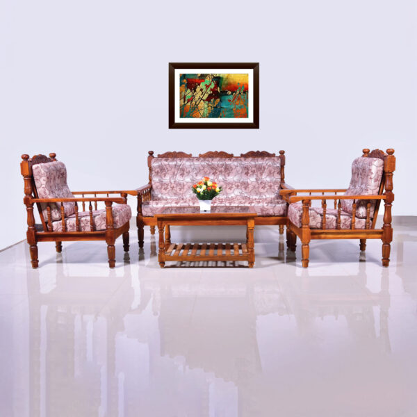 3+1+1 Solid Wood Sofa Set 27