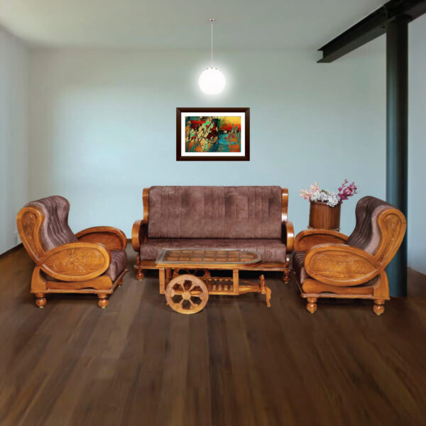 3+1+1 Solid Wood Sofa Set 28
