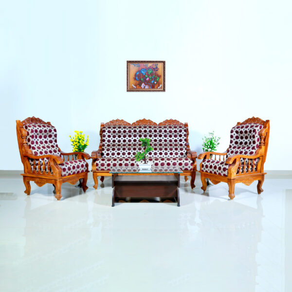 3+1+1 Solid Wood Sofa Set 29