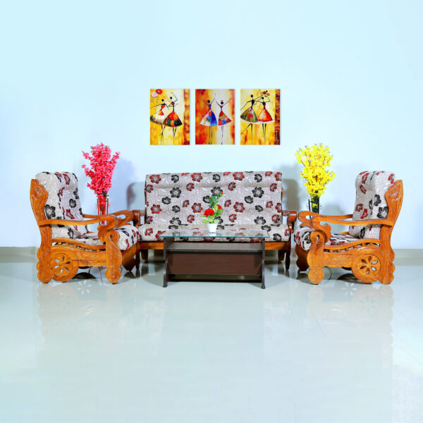 3+1+1 Solid Wood Sofa Set 2