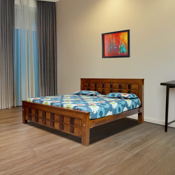 Solid Teakwood King Size Bed Cot for Bedroom