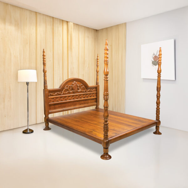 Solid Wood Poster Bed Cot for Bedroom 4