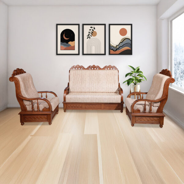 3+1+1 Solid Wood Sofa Set 3