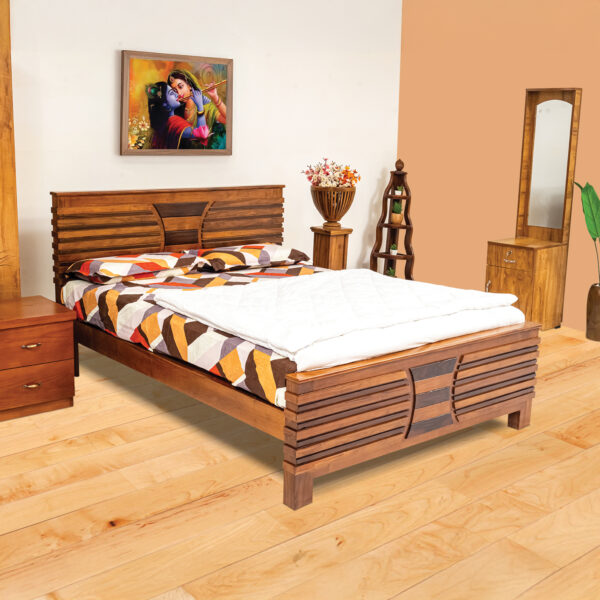 Solid Teakwood Qween Size Bed Cot for Bedroom