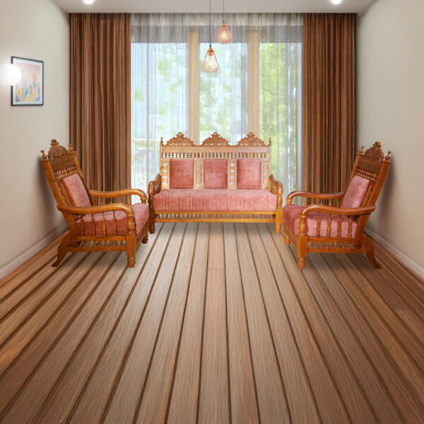 3+1+1 Solid Wood Sofa Set 8