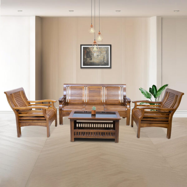 3+1+1 Solid Wood Sofa Set 32