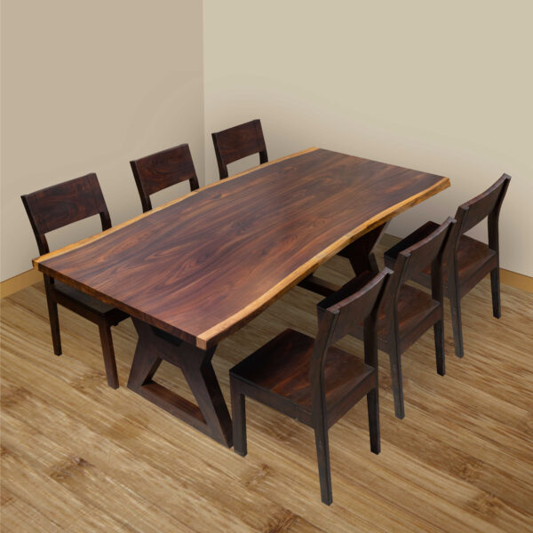 ROSE WOOD WOODEN DINING TABLE 6 SEATER