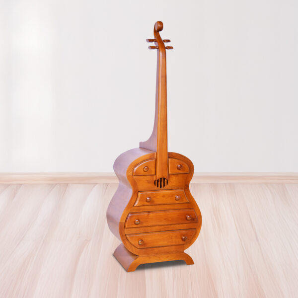 Wooden Guitar Shape Cabinet