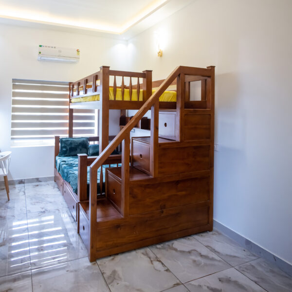 Solid Wood Bunk Bed For Kids Room